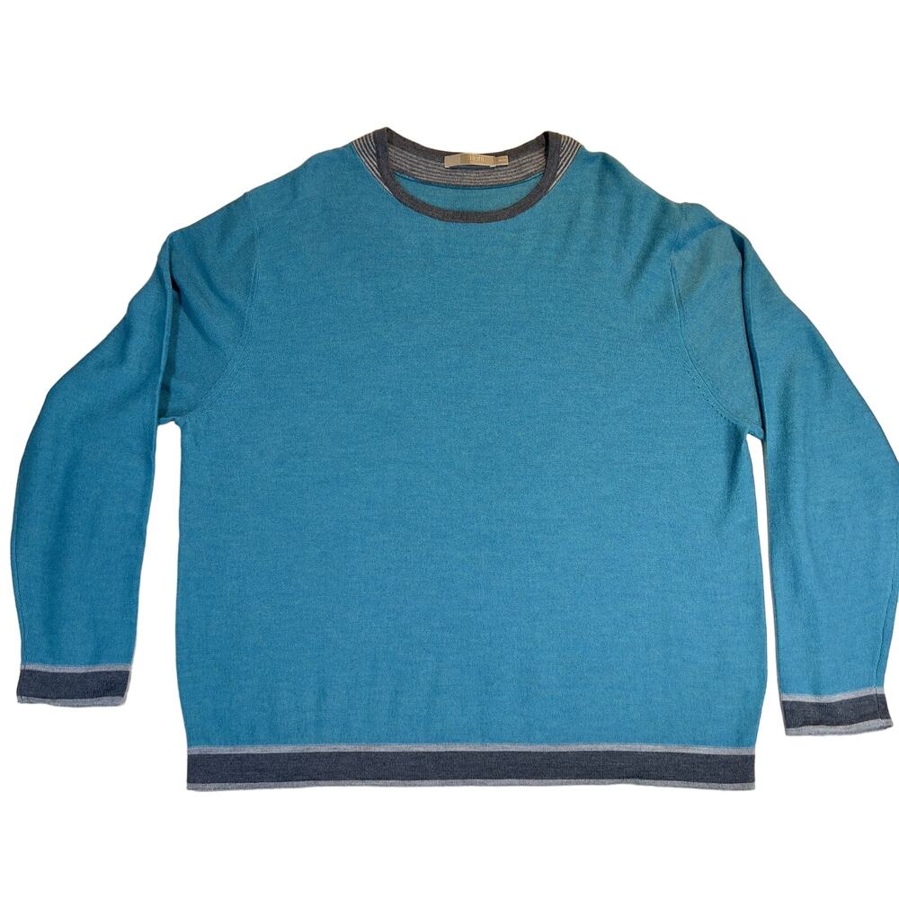 Raffi Linea Uomo 100% Extra Fine Merino Wool Men's XXL Crew Neck Sweater